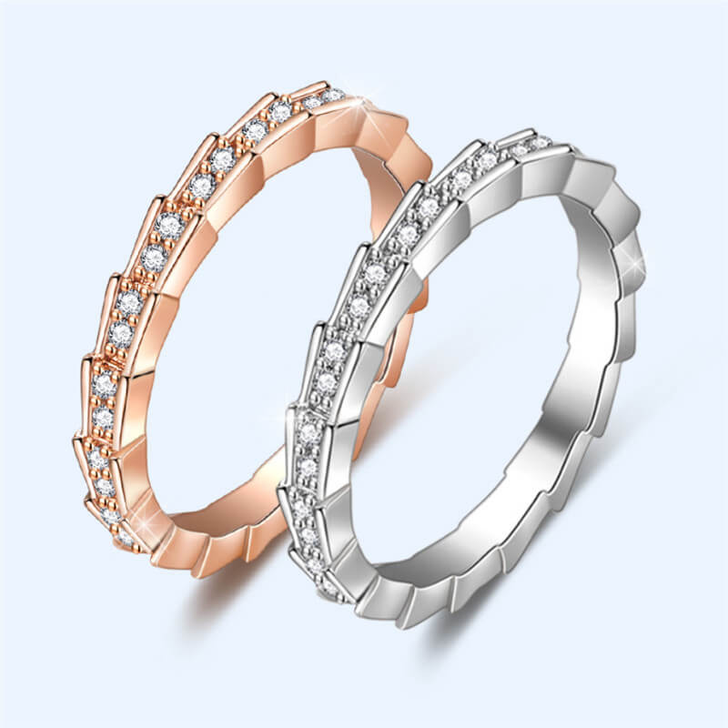 Single Row Moissanite Ring