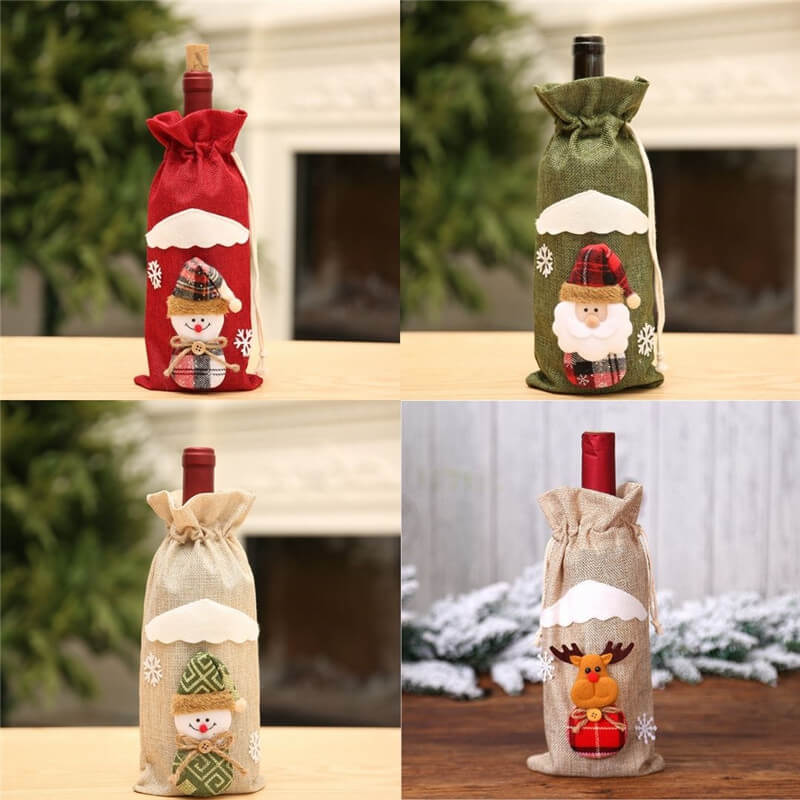 Christmas Wine Bottle Decoration Bag