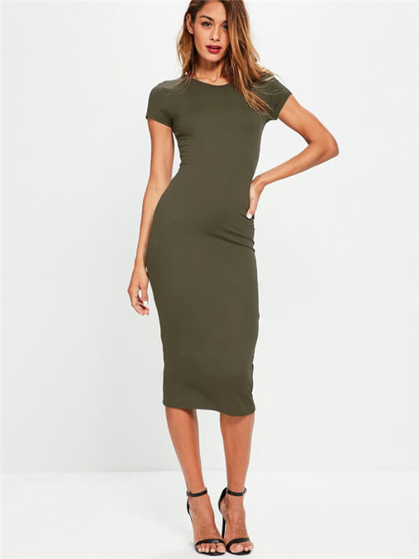 Cotton Plain Long Dress