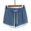 Running Shorts-Sporty running shorts with pocket-denim blue