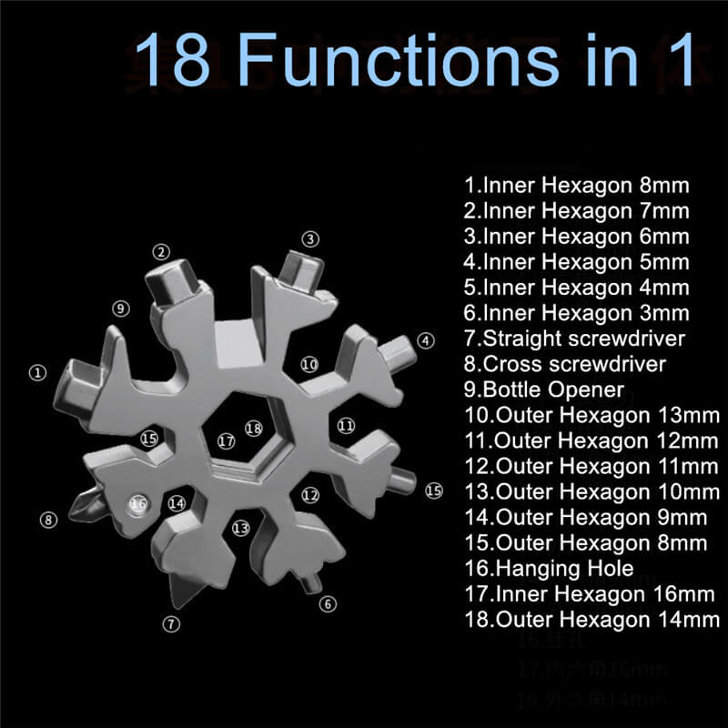 Creative Snowflake 18 in 1 Tool