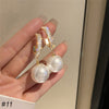 Zircon Pearl Drop Earrings