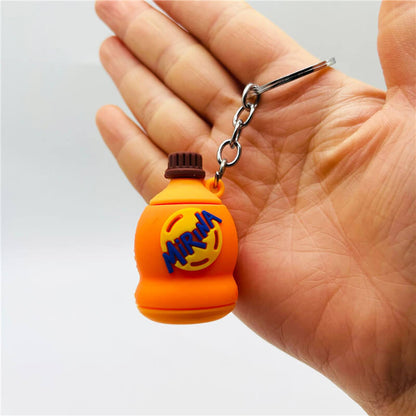 4 Pcs Drinks Keychains