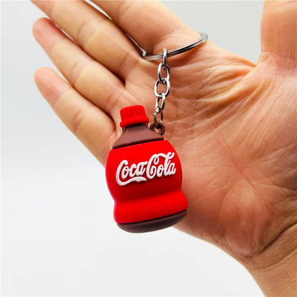 4 Pcs Drinks Keychains