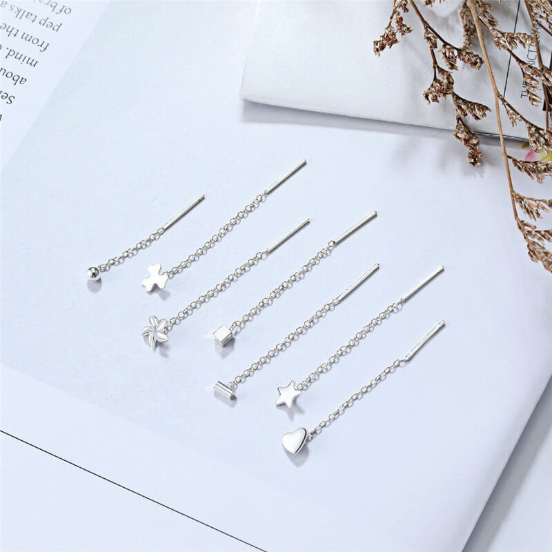 4.5cm S925 Silver Ear Thread