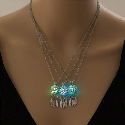 Luminous Dreamcatcher Necklace