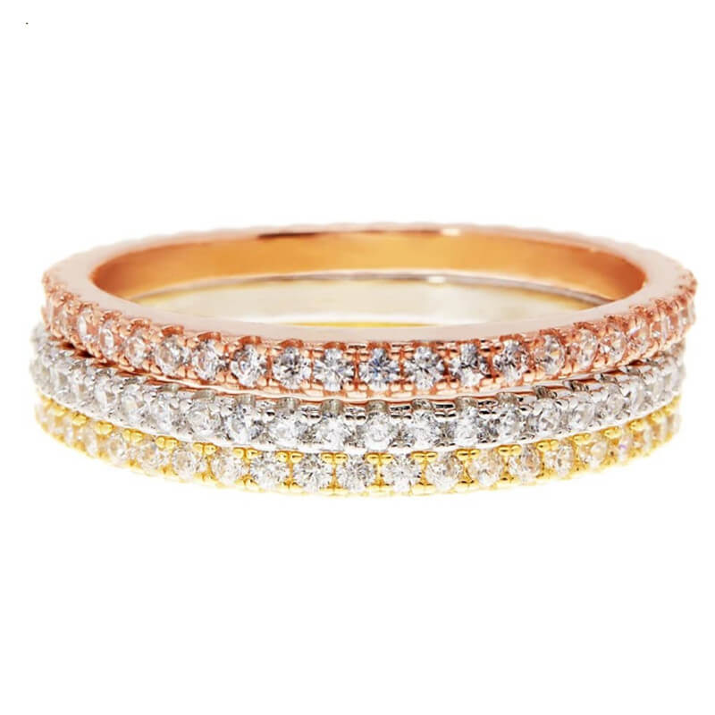 Diamond-Bordered Thin Ring