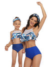 Mommy And Me Matching Bikinis-cami top & high waist mommy and me matching bikinis-pattern1-front