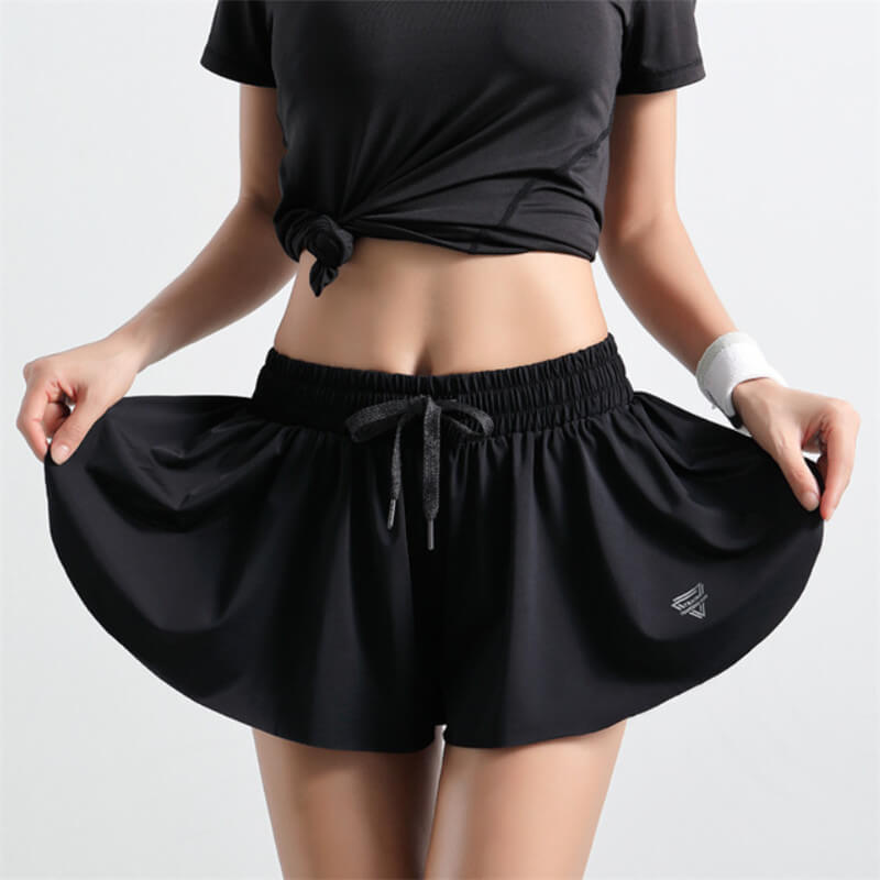 Running Shorts-Double layer shorts-black1