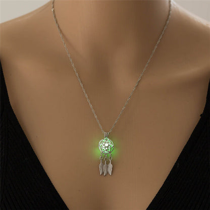 Luminous Dreamcatcher Necklace