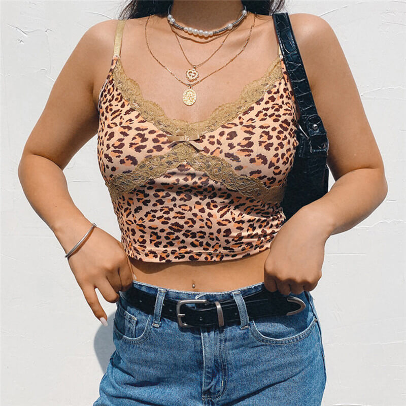 Leopard V Neck Camisole