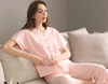 Pajamas-leisure plain oversized pajamas-baby pink-sit2
