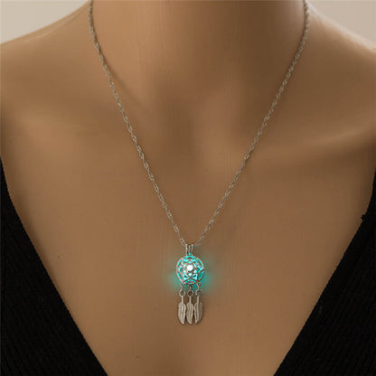 Luminous Dreamcatcher Necklace