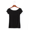 Cotton t shirt-model slim t shirt-black-front
