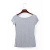 Cotton t shirt-model slim t shirt-gray-front1