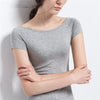 Cotton t shirt-model slim t shirt-gray-front