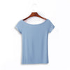 Cotton t shirt-model slim t shirt-light blue-front