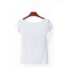 Cotton t shirt-model slim t shirt-white-front1