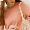 Cotton t shirt-pocket cotton t shirt-pink-front2