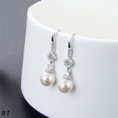 S925 Silver Pearl Drop Earrings