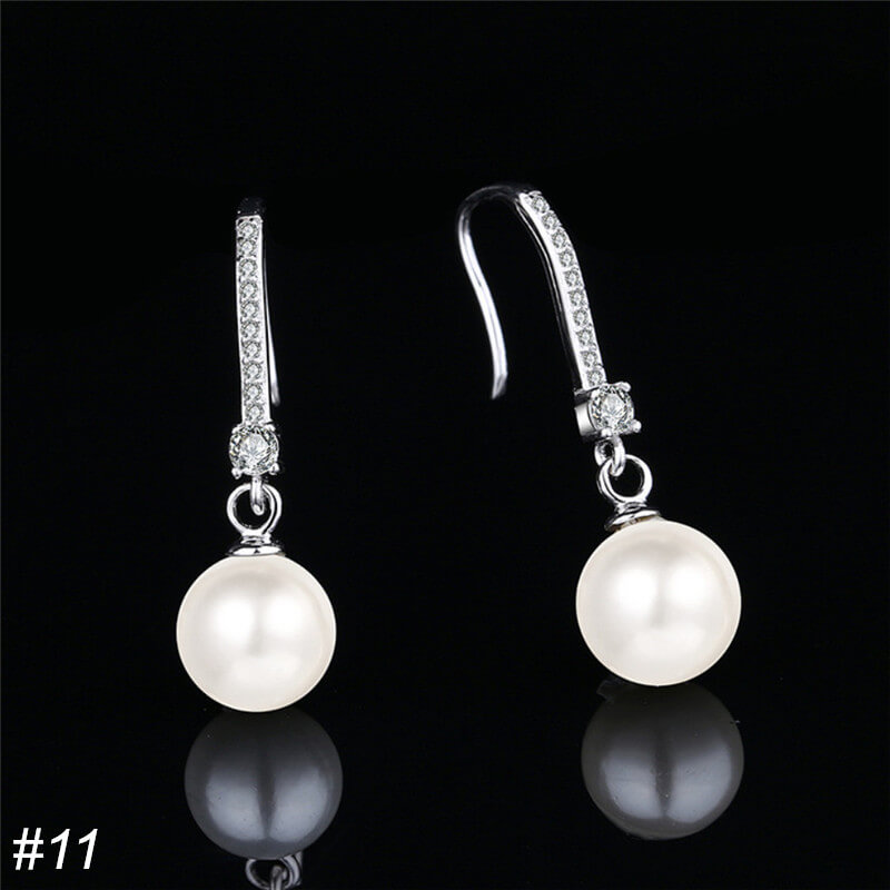 S925 Silver Pearl Drop Earrings