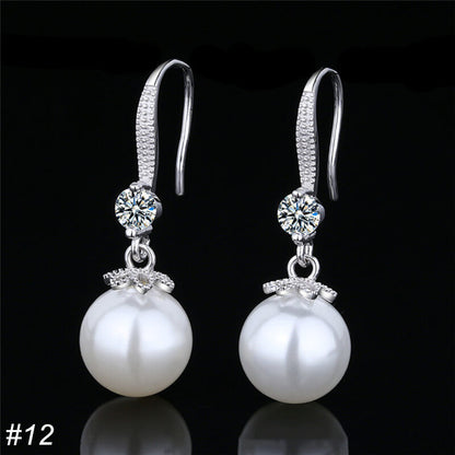 S925 Silver Pearl Drop Earrings