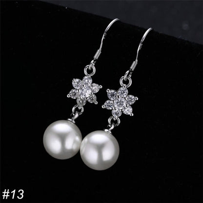 S925 Silver Pearl Drop Earrings