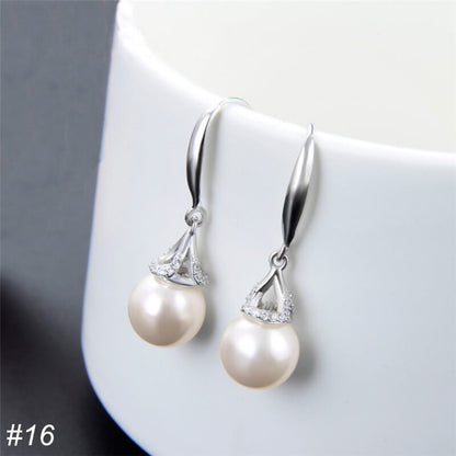 S925 Silver Pearl Drop Earrings