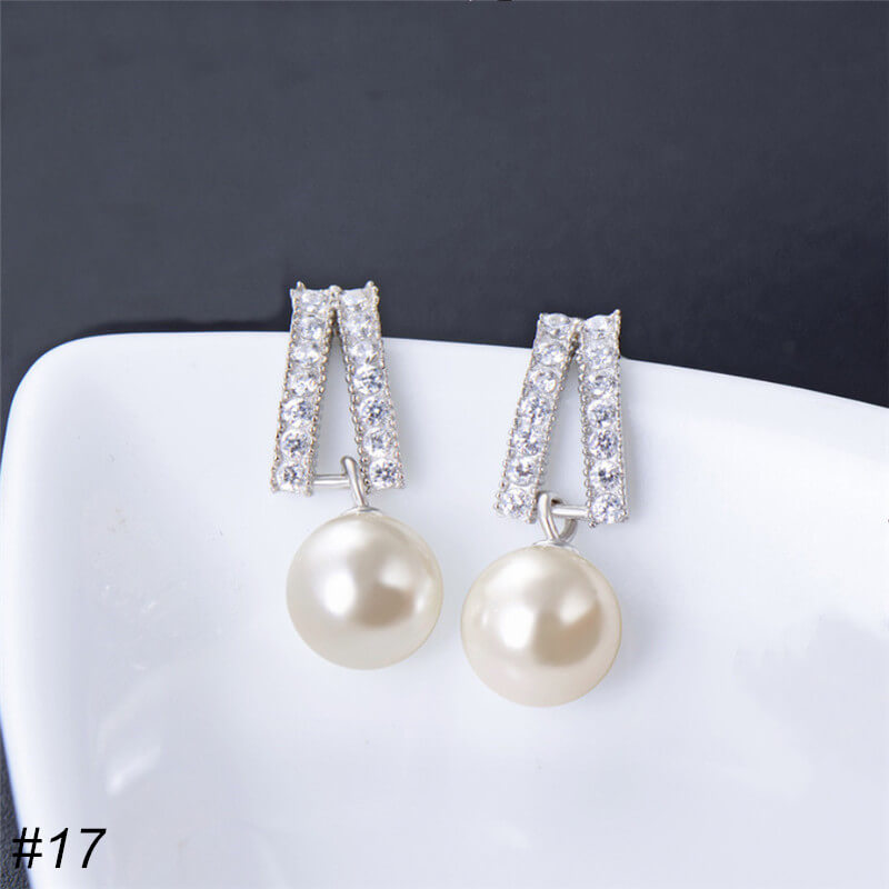 S925 Silver Pearl Drop Earrings