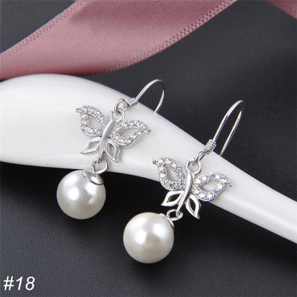 S925 Silver Pearl Drop Earrings