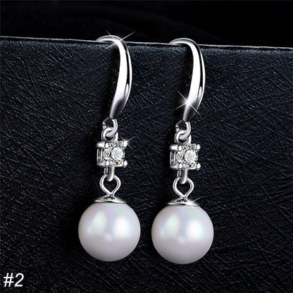 S925 Silver Pearl Drop Earrings