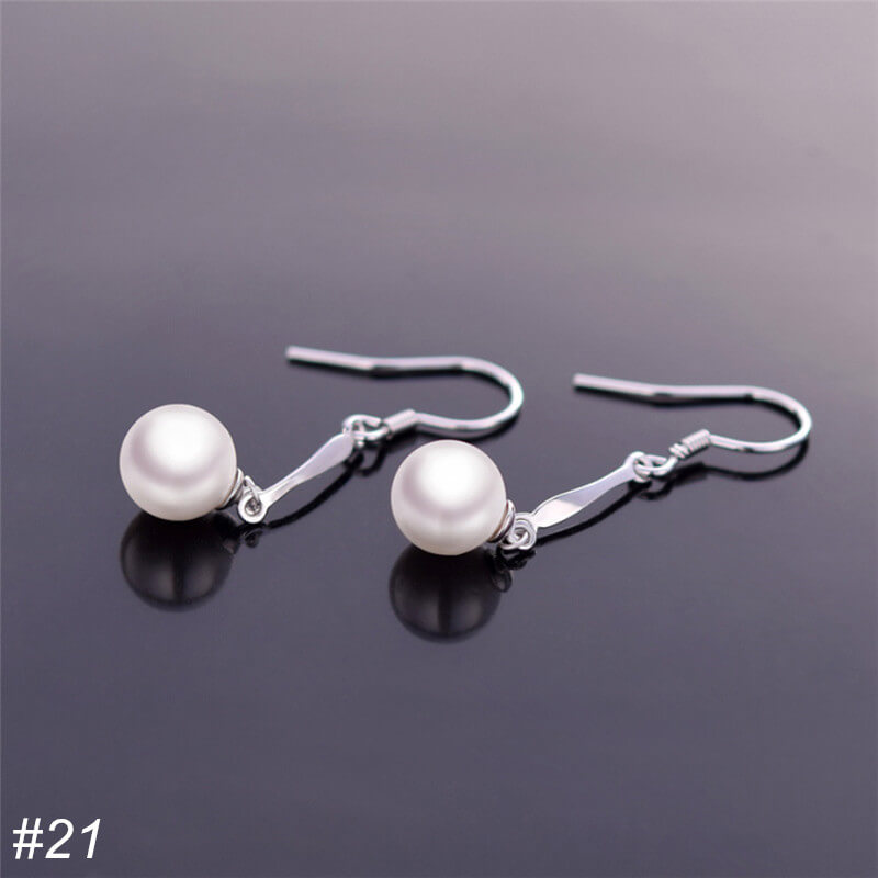 S925 Silver Pearl Drop Earrings