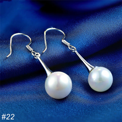 S925 Silver Pearl Drop Earrings