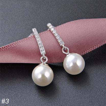 S925 Silver Pearl Drop Earrings