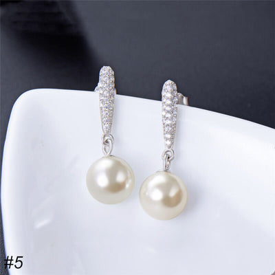 S925 Silver Pearl Drop Earrings