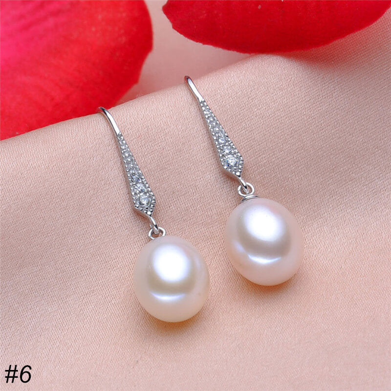 S925 Silver Pearl Drop Earrings