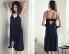 Sleepwear-Sexy backless split sleep dress-detail1