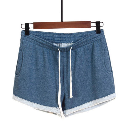 Running Shorts-Sporty running shorts with pocket-denim blue