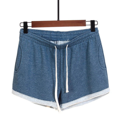 Running Shorts-Sporty running shorts with pocket-denim blue