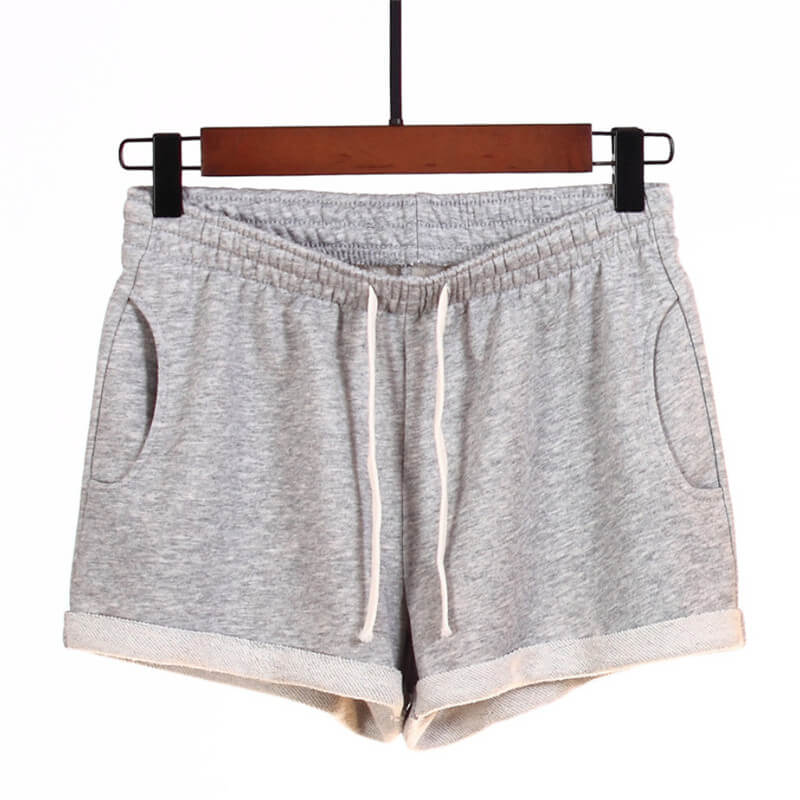 Running Shorts-Sporty running shorts with pocket-light gray