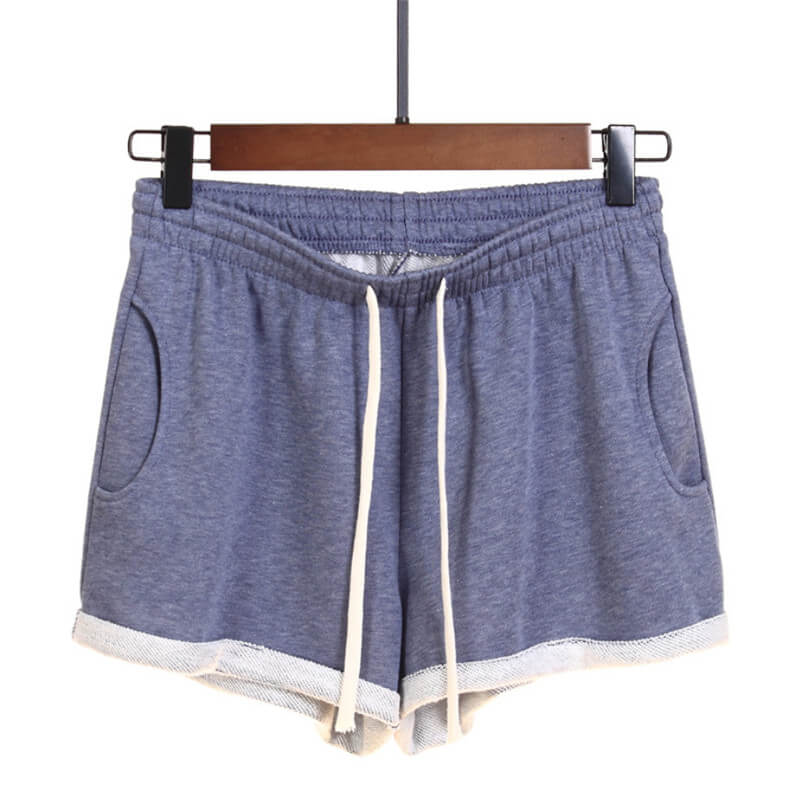 Running Shorts-Sporty running shorts with pocket-purple grey