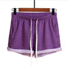 Running Shorts-Sporty running shorts with pocket-purple