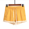 Running Shorts-Sporty running shorts with pocket-yellow