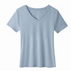 Cotton casual model t shirt-light blue-front