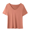 Cotton casual model t shirt-pink-front