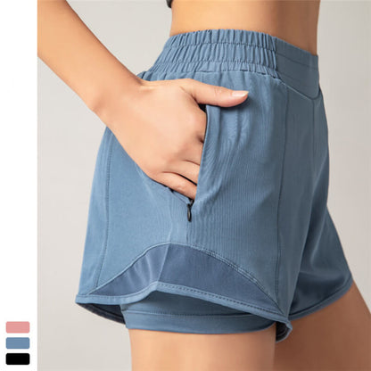 Running Shorts-summer fitness shorts-light blue