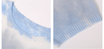 Tie-Dye knit blouse-detail