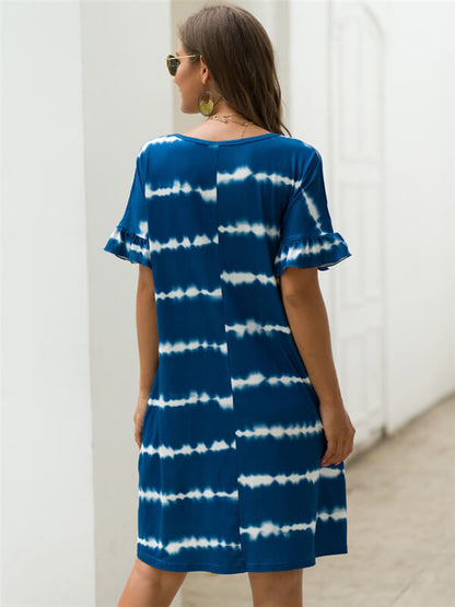 Tie-DyeWavyStripedDress-Blue-Back