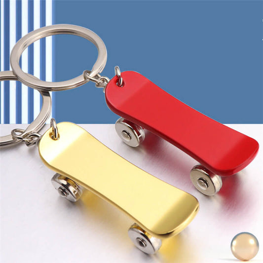 Metal Skateboard Keychain