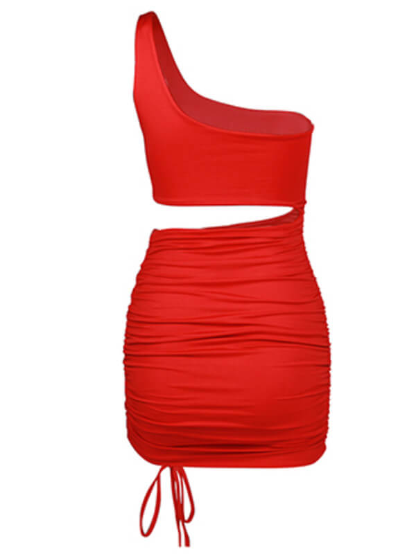 Drawstring Ruched Dress